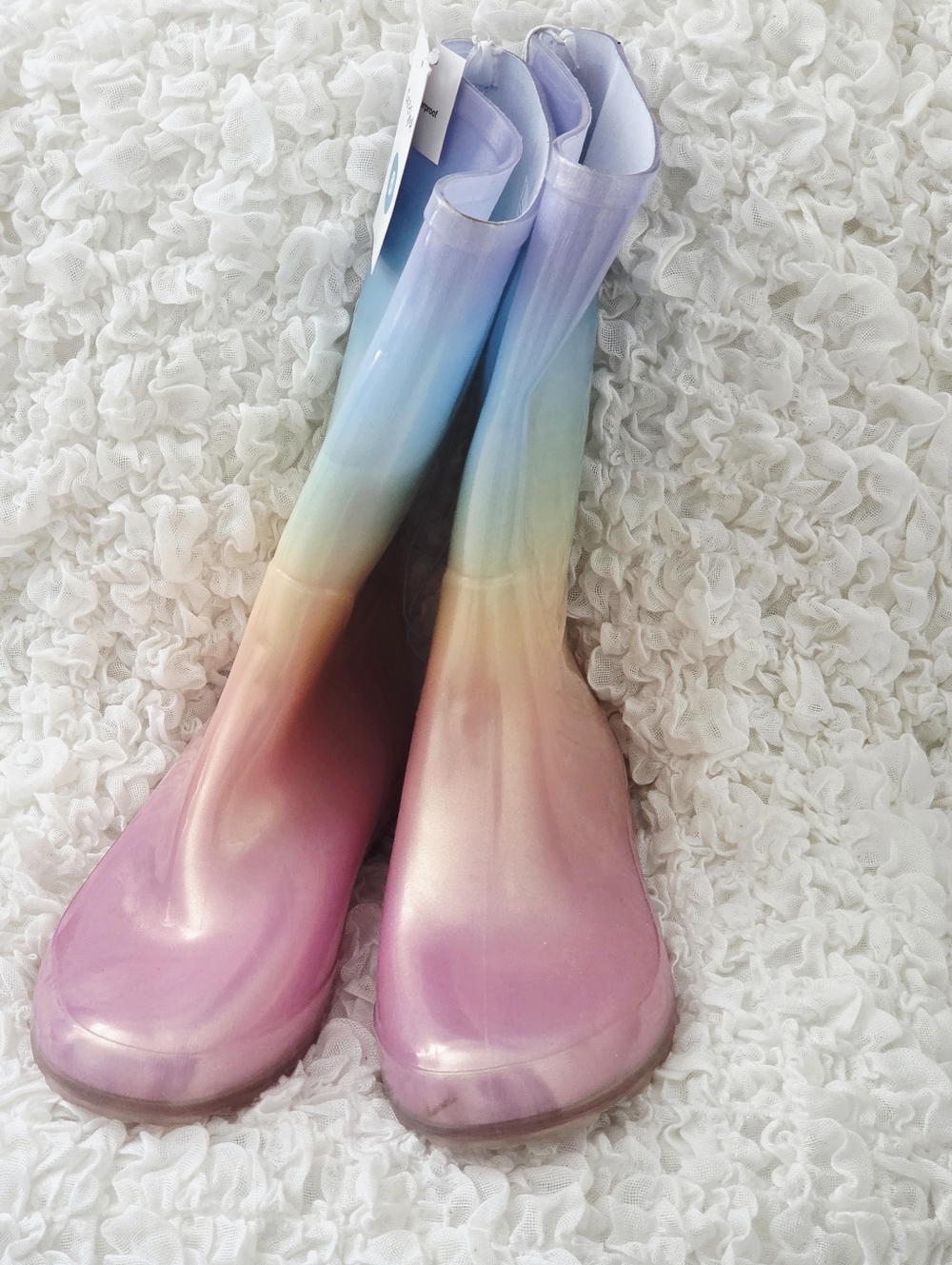 NWT CAT & JACK Girls Rainbow Rain Boots